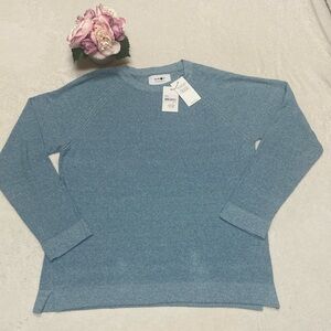 NO NATIONALITY NN07 NWT Size XXL Light Blue Sweater Made From Italian Yarns